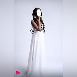 Long white elegant dress